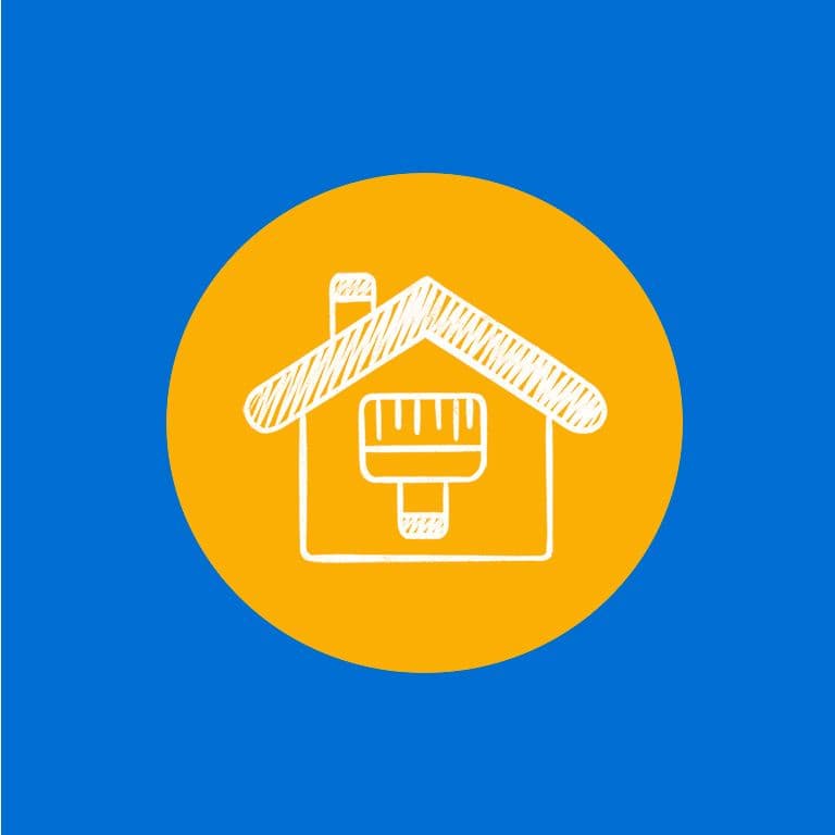 Cartoon home renovation