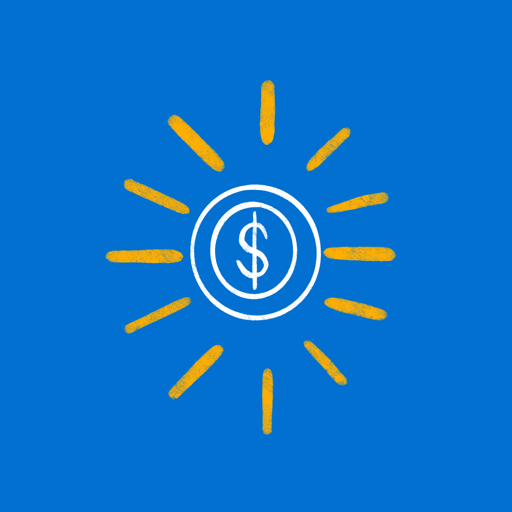 Cartoon dollar sign coin