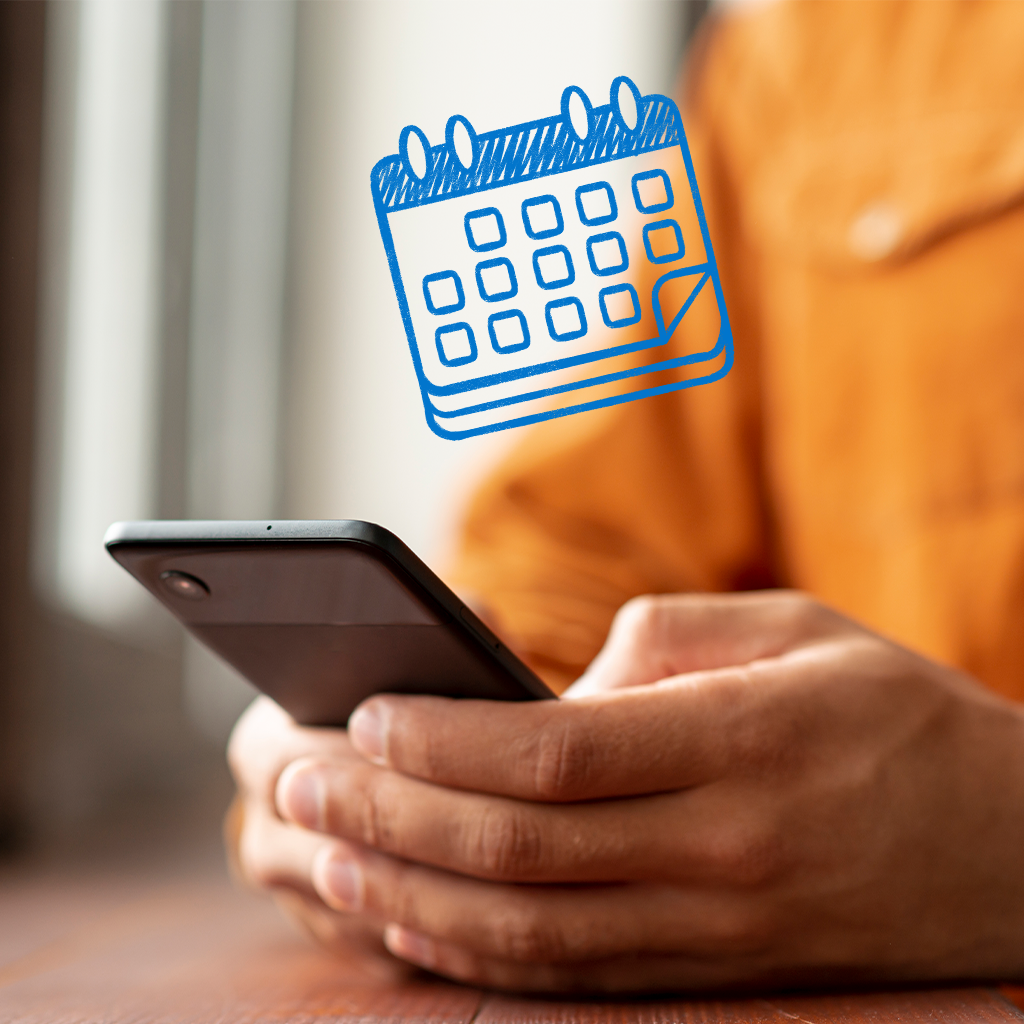 Person applying for loan via mobile app at home