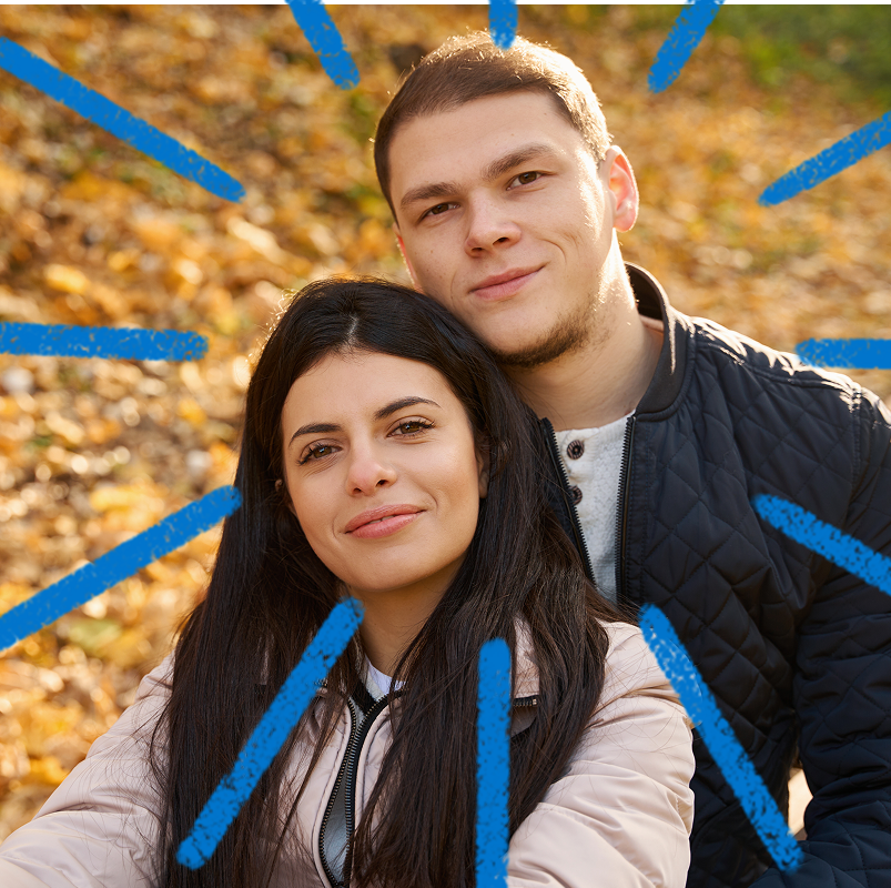 Young smiling couple