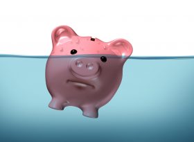 Piggy bank drowning