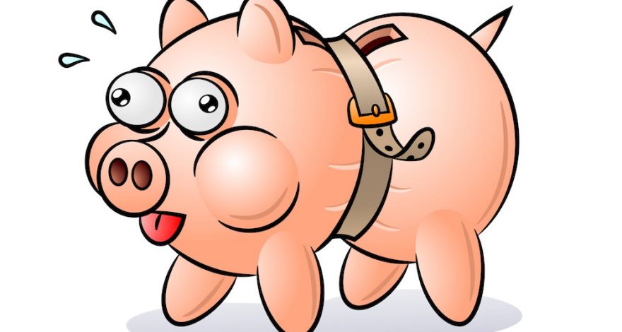 Choked Fat Piglet cartoon