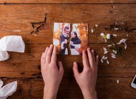 Torn out couple photo