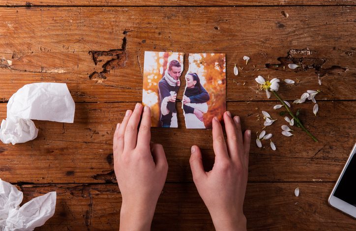 Torn out couple photo