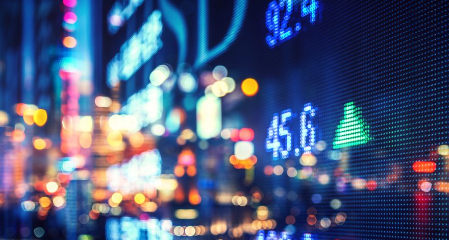 display stock market numbers and graph