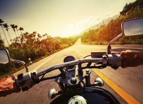 Motorcycle rider's view