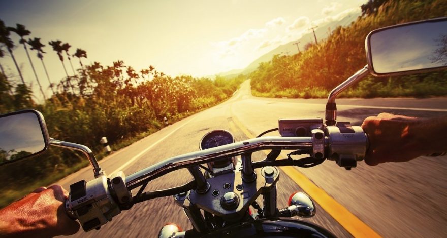 Motorcycle rider's view